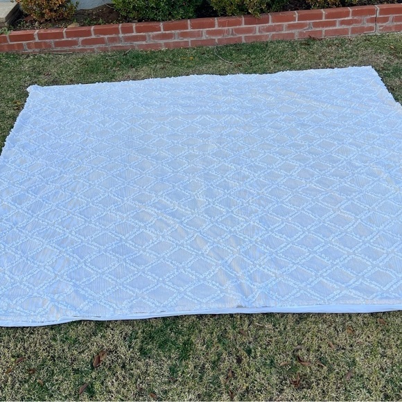 Rachel Zoe Venya Clip Jacquard Duvet Cover Diamond Yellow White Queen Boho GUC - Picture 3 of 9